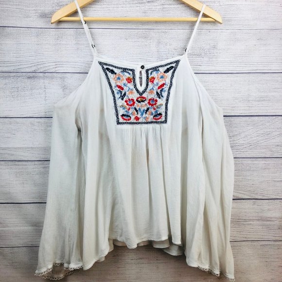 Xhilaration Tops - Xhilaration Off The Shoulder Bell Sleeve Top